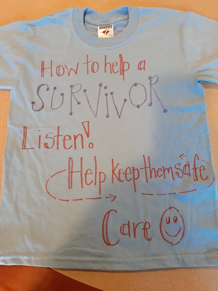 How to help a SURVIVOR Listen! Help Keep them safe (arrows around help keep them safe) Care (smiley face)